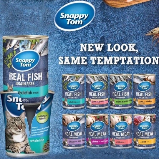 Pate cá SNAPPY TOM Real Fish - Lon 400g